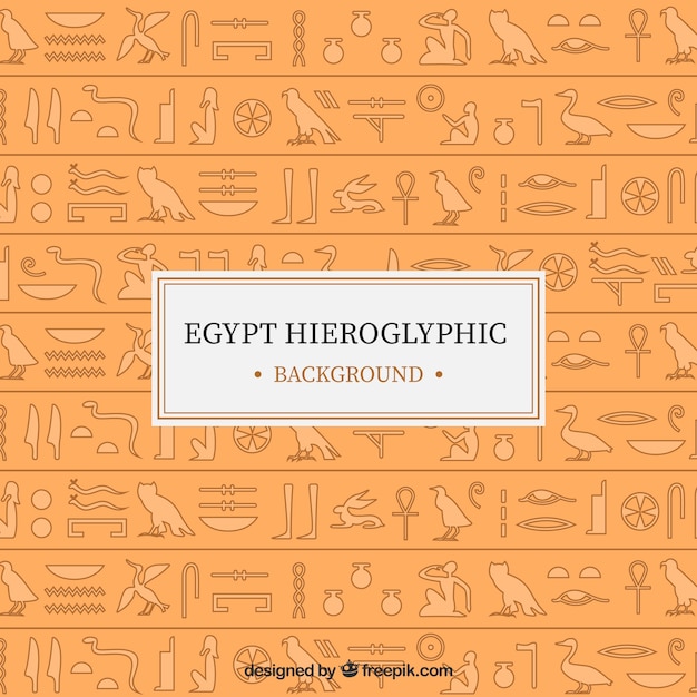 Fond de hiéroglyphes égyptien dessinés à la main