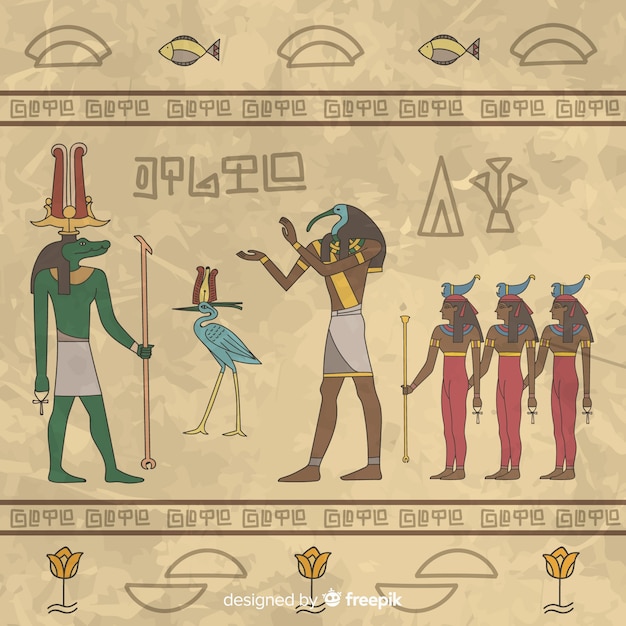 Fond Hiéroglyphique En Egypte