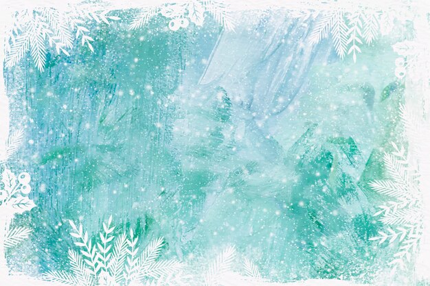 Fond d'hiver aquarelle verre congelé