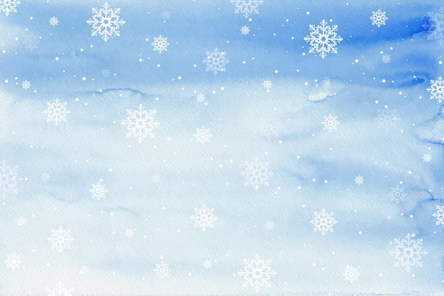 Fond d'hiver aquarelle