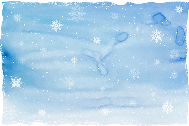 Fond d'hiver aquarelle