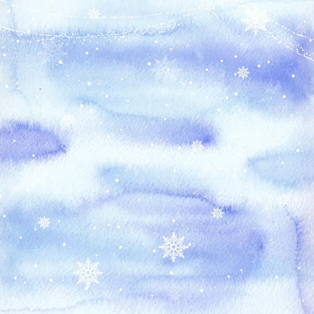 Fond d'hiver aquarelle