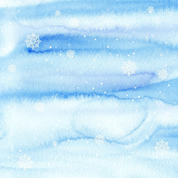 Fond d'hiver aquarelle