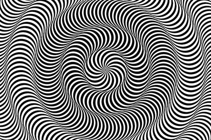 Vecteur gratuit fond d'illusion d'optique dessiné à la main