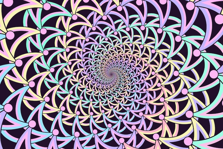 Vecteur gratuit fond d'illusion d'optique dessiné à la main