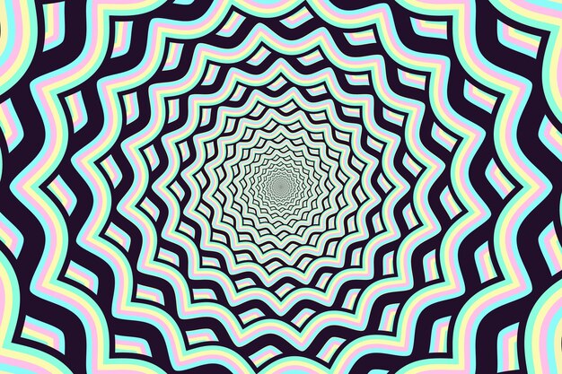 Fond d'illusion d'optique dessiné à la main