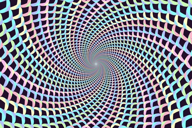 Fond d'illusion d'optique dessiné à la main