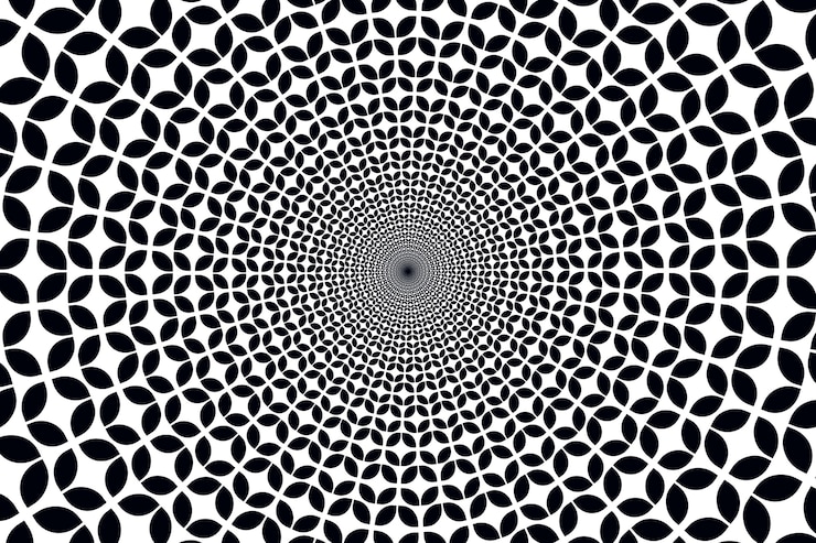 Vecteur gratuit fond d'illusion d'optique dessiné à la main