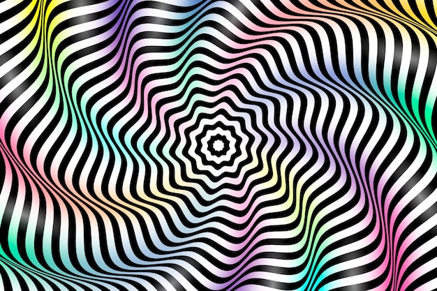 Fond d'illusion d'optique dessiné à la main