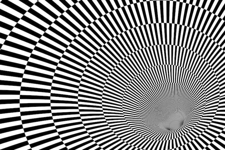Vecteur gratuit fond d'illusion d'optique dessiné à la main