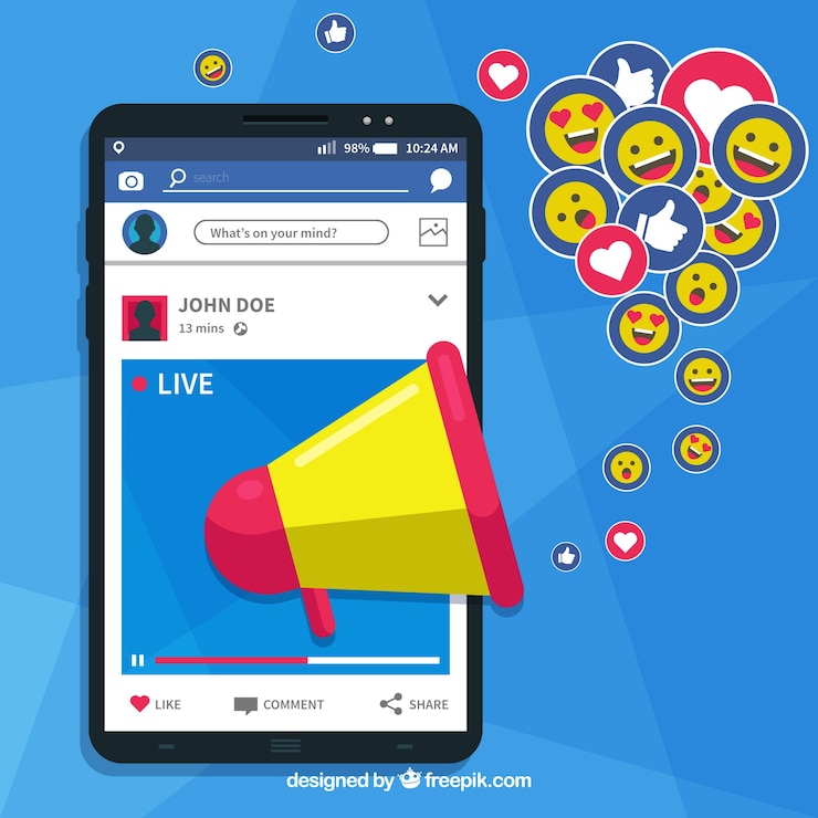 Vecteur gratuit fond de l&#39;influencer facebook