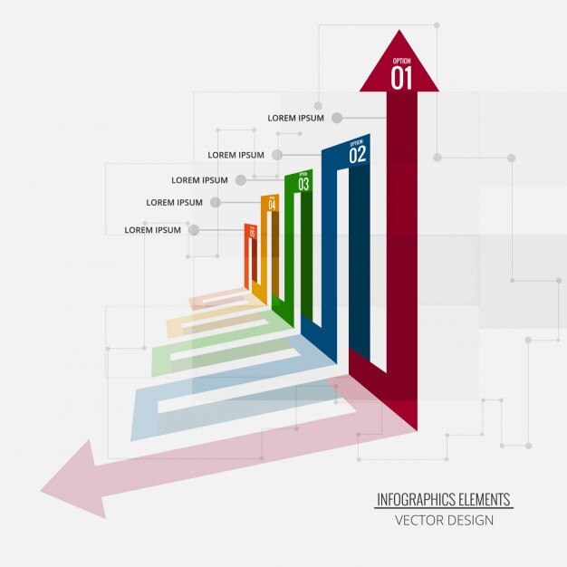 Vecteur gratuit fond infographique colorful