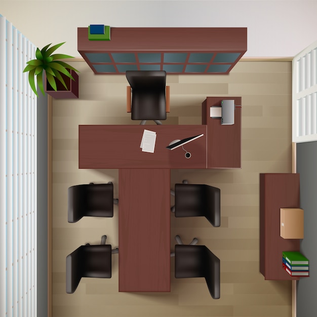 Fond intérieur de bureau