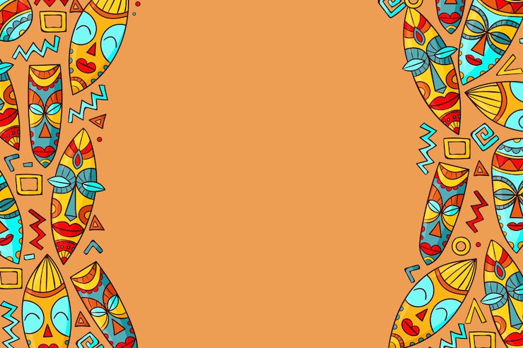 Vecteur gratuit fond de jour afrique dessiné à la main
