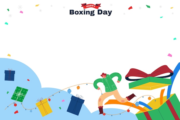 Fond de jour de boxe plat
