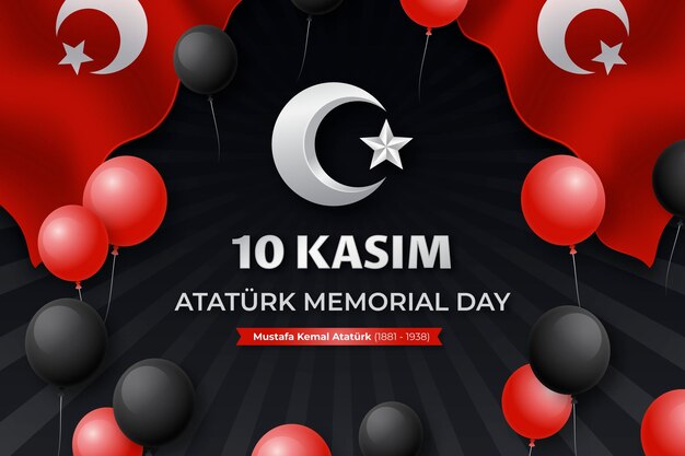 Fond de jour commémoratif ataturk réaliste