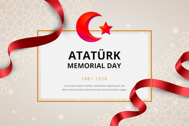 Fond de jour commémoratif ataturk réaliste