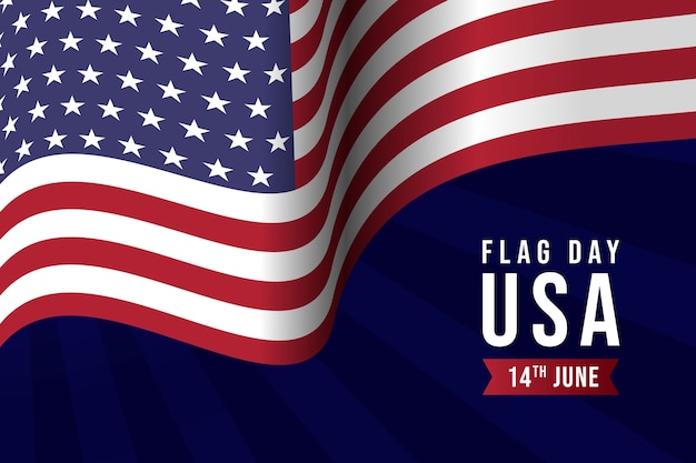 Vecteur gratuit fond de jour de drapeau américain dégradé