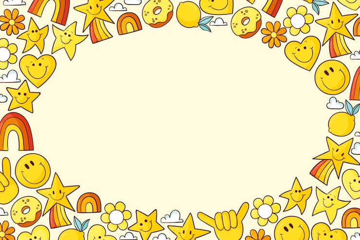 Vecteur gratuit fond de jour jaune dessiné à la main