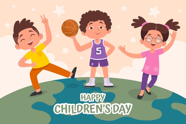 Fond de jour plat pour enfants