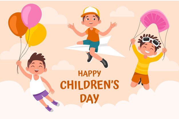 Fond de jour plat pour enfants