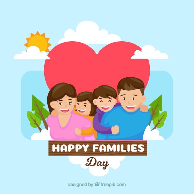 Vecteur gratuit fond de la journée internationale de la famille