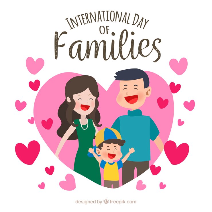 Vecteur gratuit fond de la journée internationale de la famille