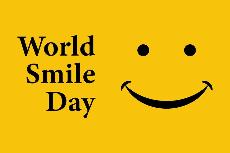 Vecteur gratuit fond de la journée mondiale du sourire 2