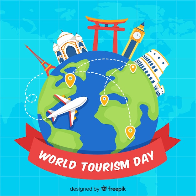 Fond de la journée mondiale du tourisme