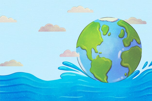 Fond de journée mondiale de l'eau aquarelle