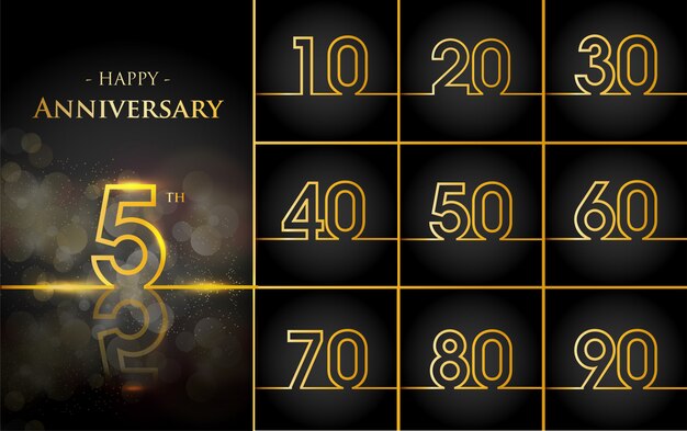 Couverture Facebook Anniversaire Minimal Design Plat Vecteur Gratuite