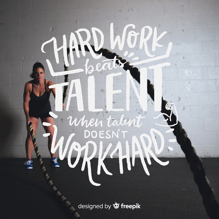 Vecteur gratuit fond de lettrage sport motivation avec photo