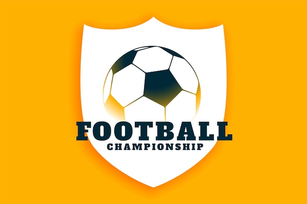 Vecteur gratuit fond de ligue de tournoi de football créatif avec logo de bouclier