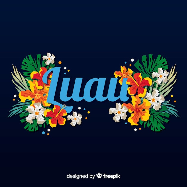 Vecteur gratuit fond de luau hawaïen