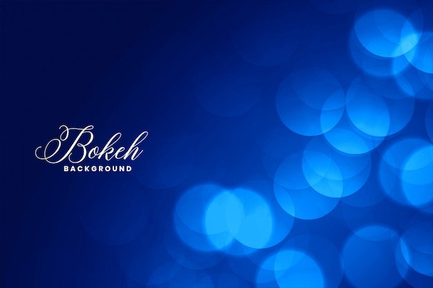 Vecteur gratuit fond de lumières bokeh bleu élégant avec espace de texte