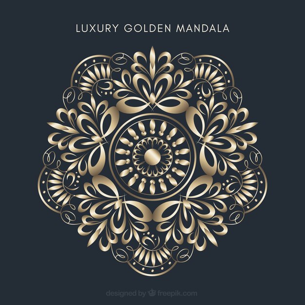 Fond de luxe mandala doré