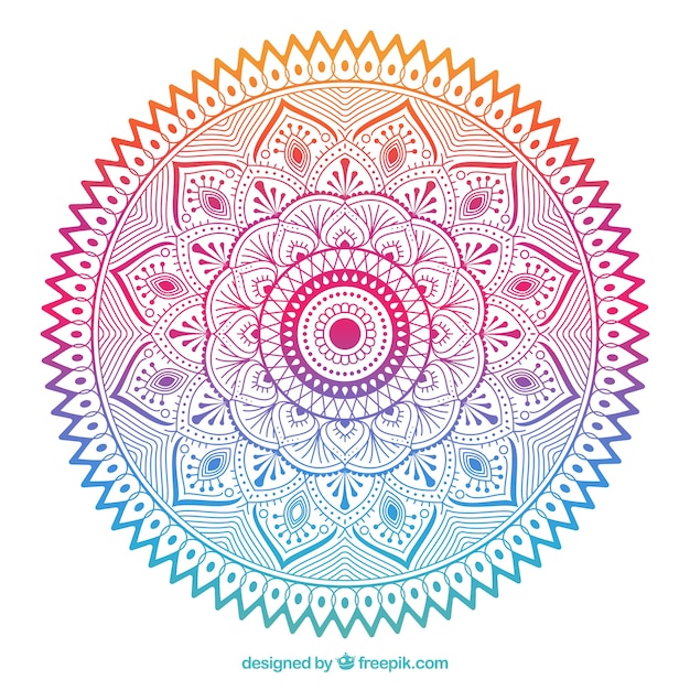 Fond de mandala coloré élégant