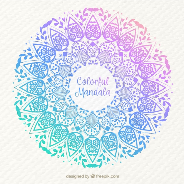 Vecteur gratuit fond de mandala coloré