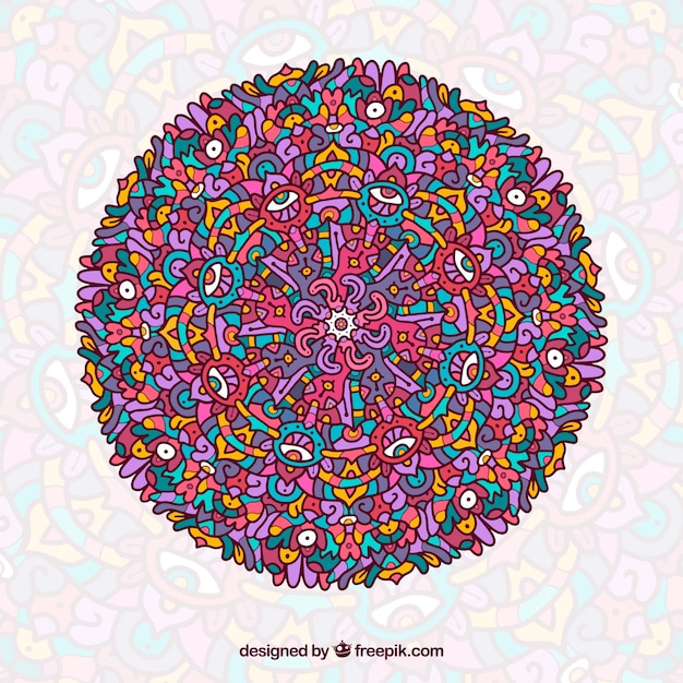 Fond de mandala coloré