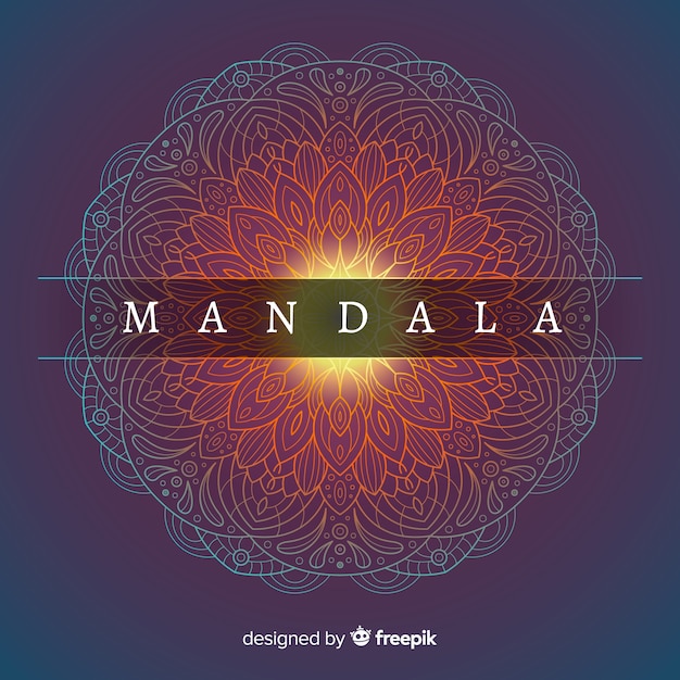 Vecteur gratuit fond de mandala élégant brillant