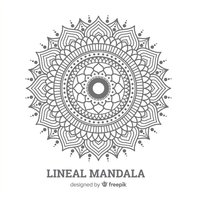 Fond de mandala linéal