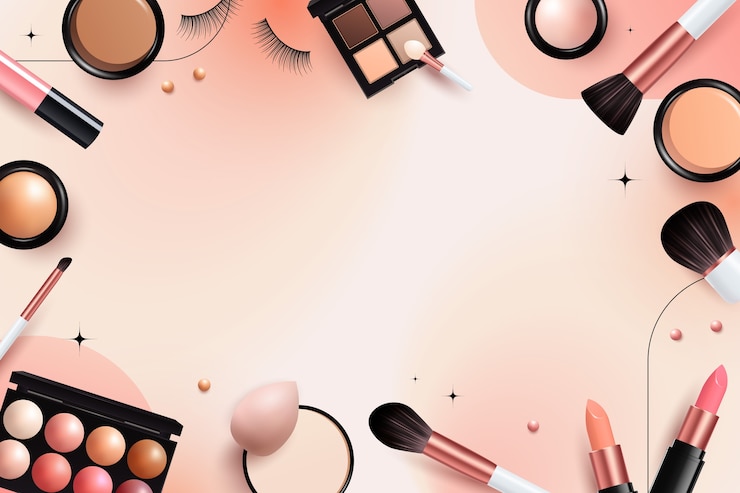 Vecteur gratuit fond de maquillage réaliste
