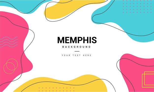 Fond de Memphis moderne avec des formes de style Memphis minimales