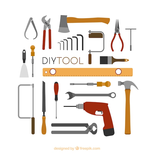 Fond Mignon Sur Les Outils De Menuiserie