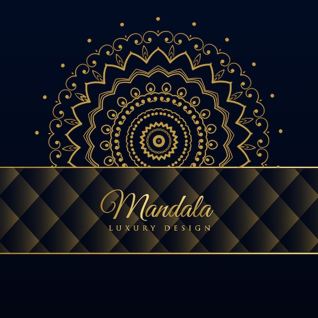 Fond De Modèle De Mandala De Luxe Sombre