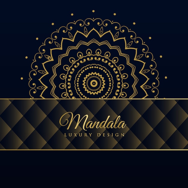 Vecteur gratuit fond de modèle de mandala de luxe sombre