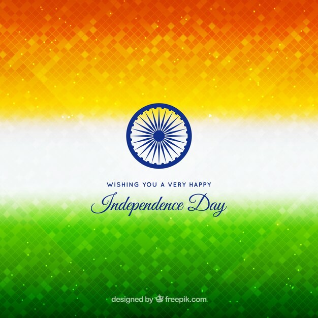 Fond moderne du drapeau du jour de l&#39;indépendance en Inde