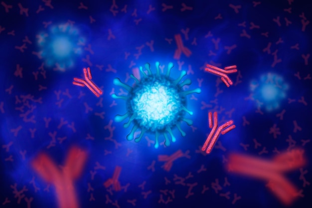 Fond de molécule d'immunoglobuline d'anticorps réaliste