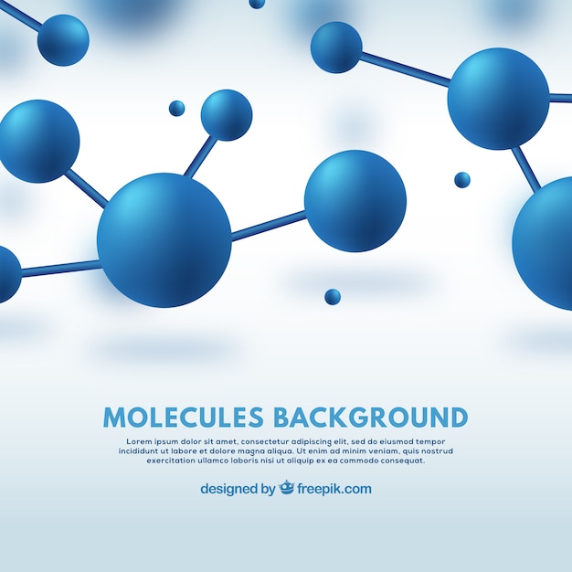 Fond De Molécules Bleues