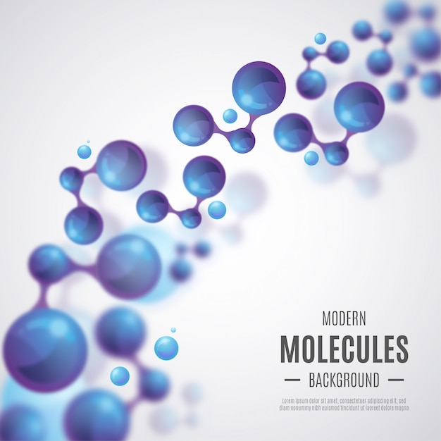 Fond de molécules réalistes